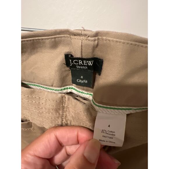 Khaki J.Crew City Fit Chinos, Size 4, KB347 - Picture 3 of 4